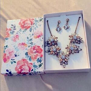 Necklace and earring set. Never worn